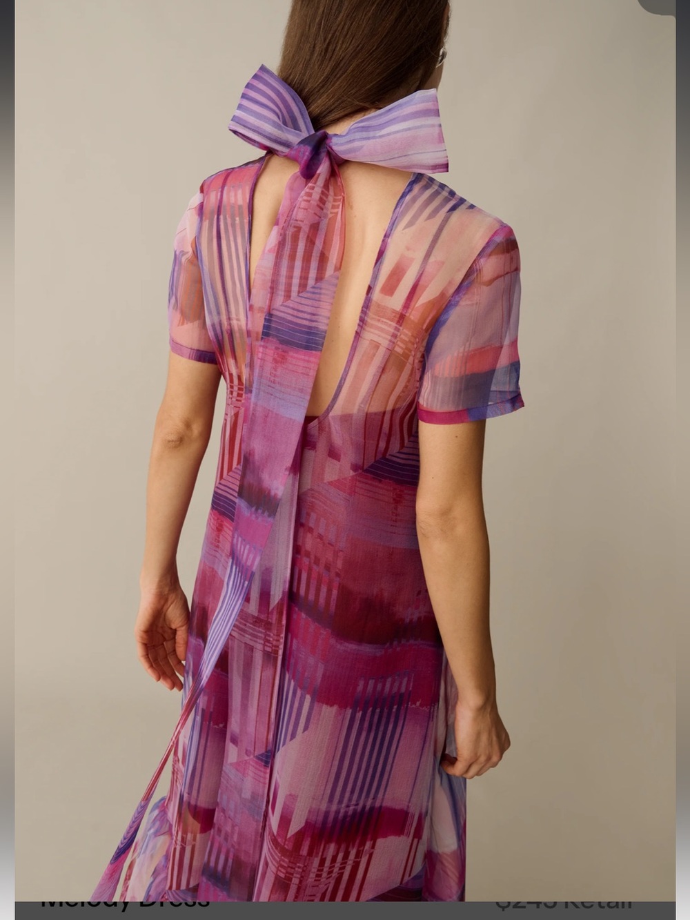 NWT CAARA Melody Watercolor Organza Dress Few Moda Size Small - Picture 5 of 9